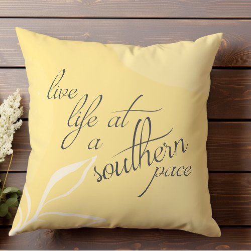 Yellow Fun Elegant Southern Pace Sunny Outdoor Pil Outdoor Pillow