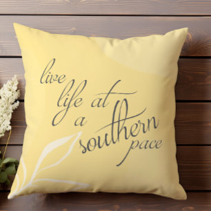 Yellow Fun Elegant Southern Pace Sunny Outdoor Pil Pillow
