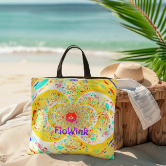 Yellow Funky Spiral Tote