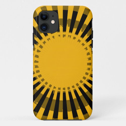 Yellow Funky Stripes Seamless Graphic iPhone 11 Case