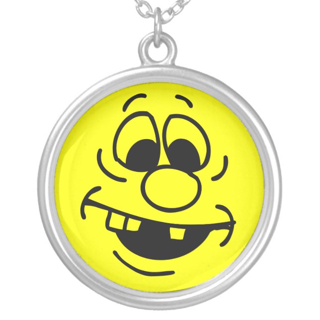 Yellow Funny Face Necklace (Front)