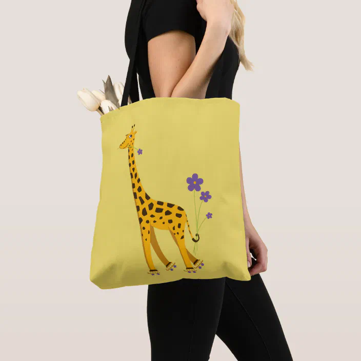 Giraffe FUNNY Personalized COTTON Shopping Tote Bag Handbags