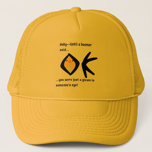 Yellow - Funny Trucker Hat (Front)