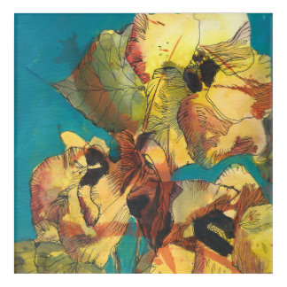 YELLOW FUSHION FLOWER wall art