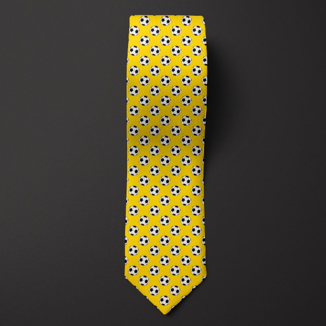 Yellow Futbol Soccer Ball Neck Tie (Creator Uploaded)