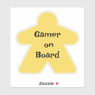 Yellow gamer Custom-Cut Vinyl Sticker