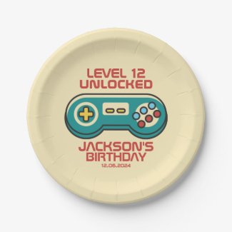 Yellow Gamer Level Unlocked Retro Gaming Birthday