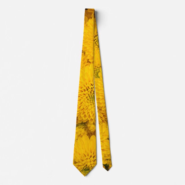 Yellow garden asters Perfect color summer flower Neck Tie (Front)