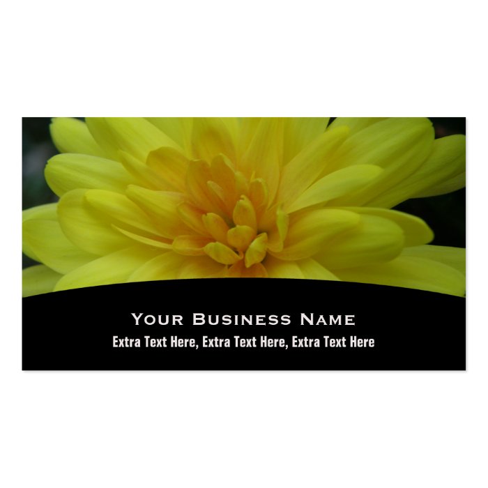 Yellow Garden Mum Business Card