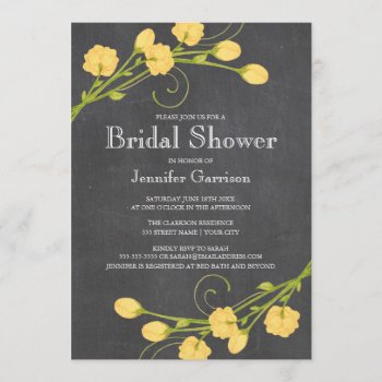 Yellow Garden Roses Bridal Shower Invitation by Whimzy_Designs at Zazzle