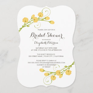 Yellow Garden Roses - Bridal Shower Invitation