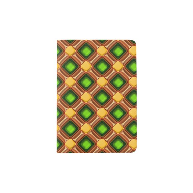 Yellow Gem Pattern Passport Holder (Front)