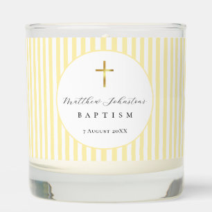 Yellow Gender Neutral Baptism  Scented Candle