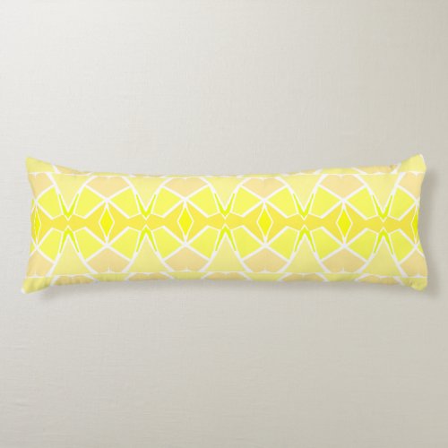 yellow geometric body pillow