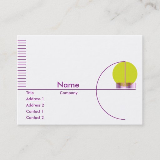 Customizable Yellow Geometric - Chubby Business Cards
