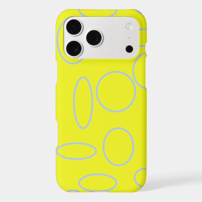 Yellow Geometric Circles Case-Mate iPhone Case (Back)