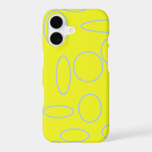 Yellow Geometric Circles Case-Mate iPhone Case (Back)