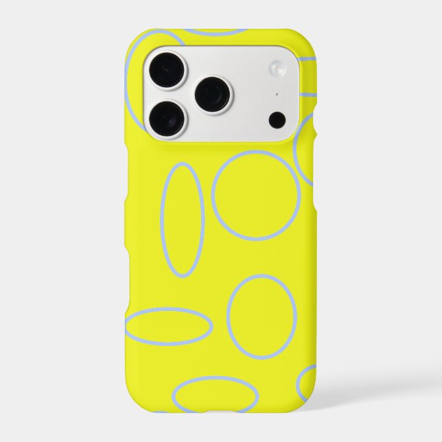 Yellow Geometric Circles Case-Mate iPhone Case (Back)