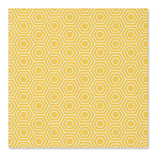 Yellow Geometric Hexagon Pattern Design Wallpaper | Zazzle