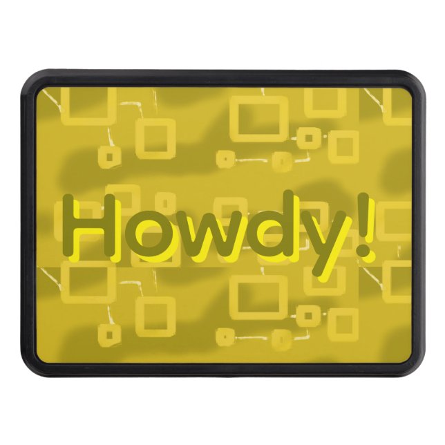 Yellow Geometric  Hitch Cover (Front)