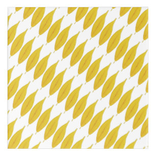 Yellow Geometric Leaves Watercolor Hand-painted Acrylic Print