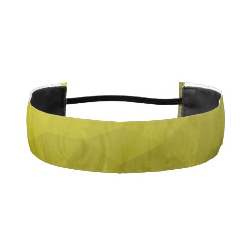 Yellow geometric mesh ombre pattern athletic headband