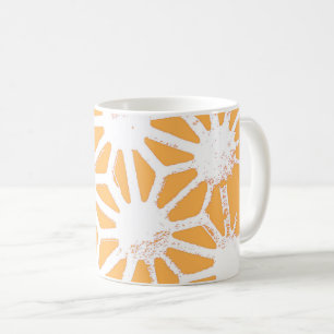 Yellow geometric pattern coffee mug