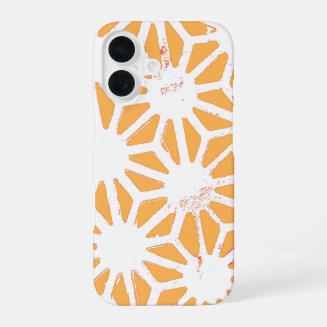 Yellow geometric pattern iphone case (Back)