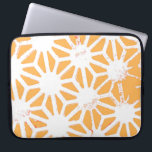 Yellow geometric pattern laptop sleeve<br><div class="desc">Yellow and white geometric pattern</div>