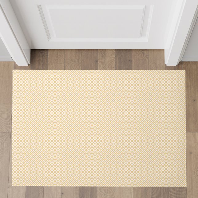 Yellow Geometric Pattern Modern Doormat (Creator Uploaded)