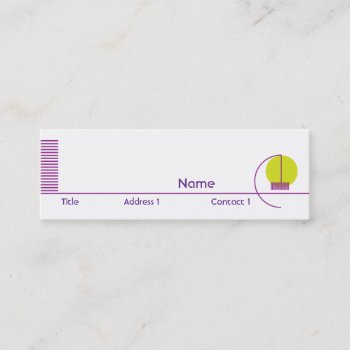 Yellow Geometric  - Skinny Mini Business Card by ZazzleProfileCards at Zazzle