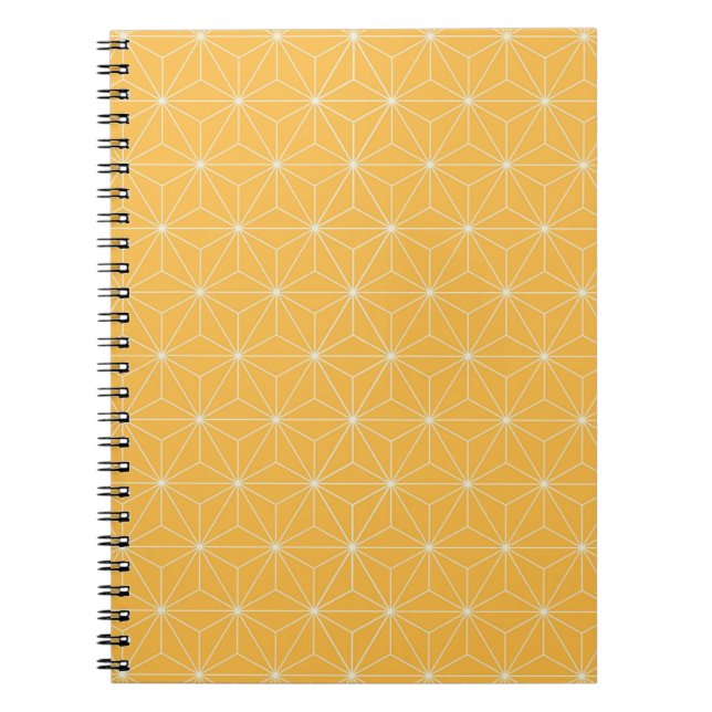 Yellow Geometric Spiral Notebook (Front)