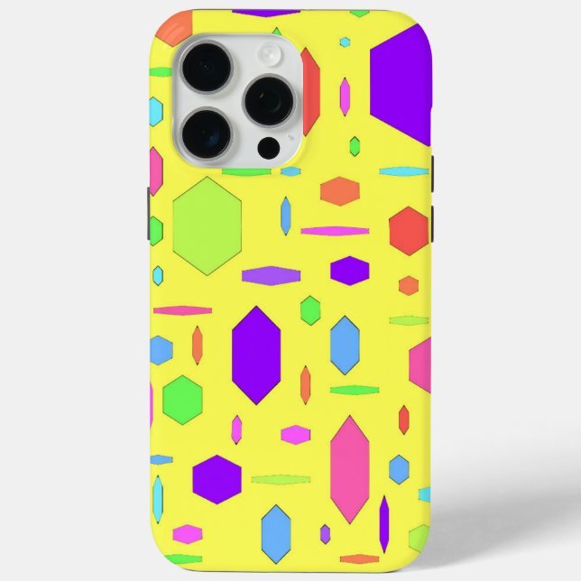Yellow Geometry Case-Mate iPhone Case (Back)