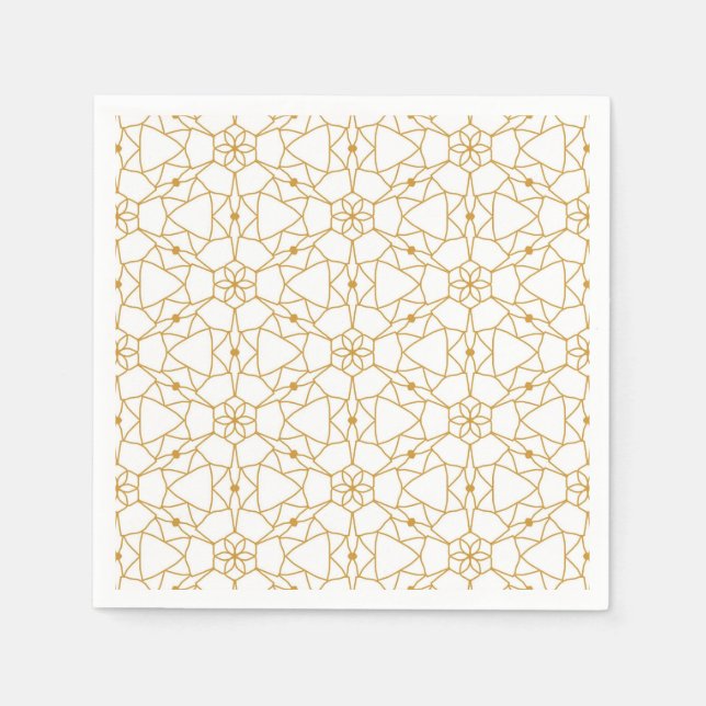 Yellow Geometry  Napkins (Front)