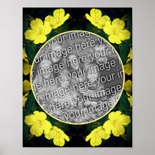 Yellow Geranium Flower Frame Create Your Own Photo Poster