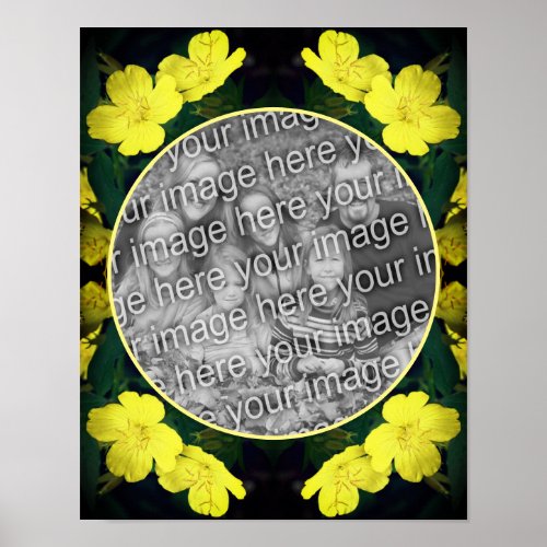 Yellow Geranium Flower Frame Create Your Own Photo Poster