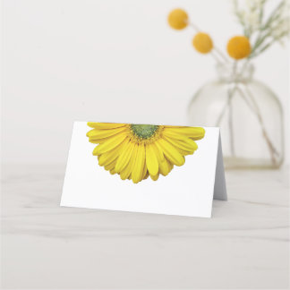 Yellow Gerber Gerbera Daisy Wedding Place Card