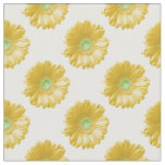 Yellow gerbera daisy fabric