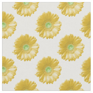 Yellow gerbera daisy fabric