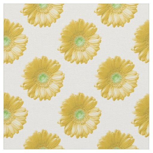 Yellow gerbera daisy fabric