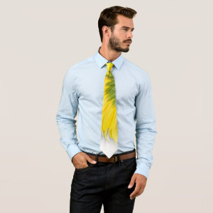 yellow gerbera daisy neck tie