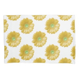 Yellow gerbera daisy pillow case