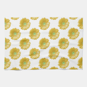 Yellow gerbera daisy towel
