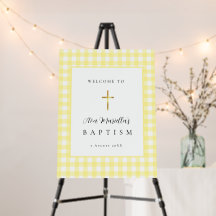 Yellow Gingham Baby Baptism