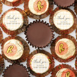 Yellow Gingham Baby Shower Reese's Peanut Butter Cups