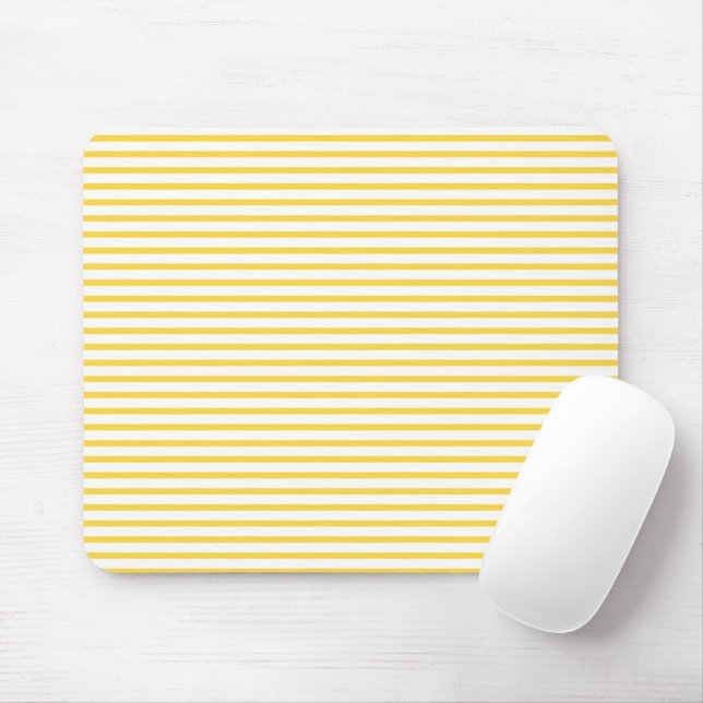 Yellow Gingham Checkered Mouse Pad (With Mouse)