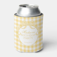 Yellow Gingham Coquette Bow Birthday Party Favor