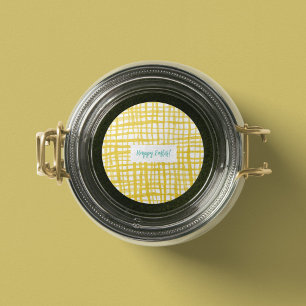 Yellow gingham Easter Sticker
