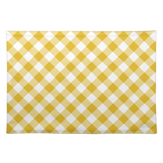 Yellow Gingham Gift Cloth Placemat (Front)