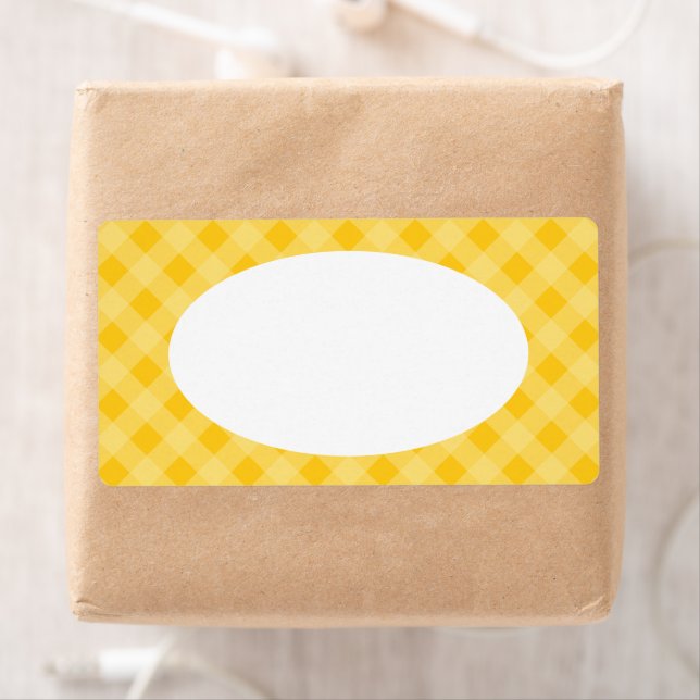 Yellow Gingham Labels (Insitu)